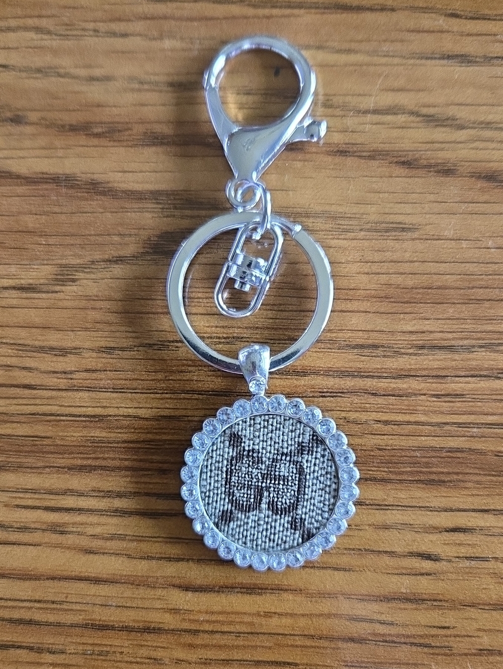 Upcycled Gucci Silver-Tone Keychain/Bagcharm W/Mini Purse